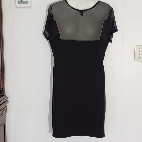 H&M Sheer Mesh Insert Dress Size L - Picture 5 of 8